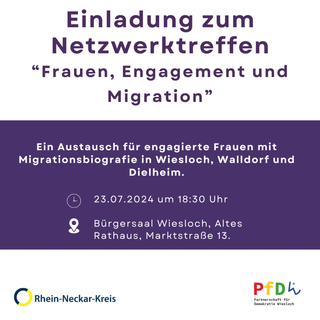 Einladung zum Netzwerktreffen "Frauen, Engagement und Migration"